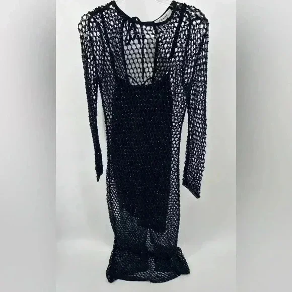knee length dresses for ladies Mix and Match Crochet Midi Dress – Boho Chic By Sukriti Jain main image 0
